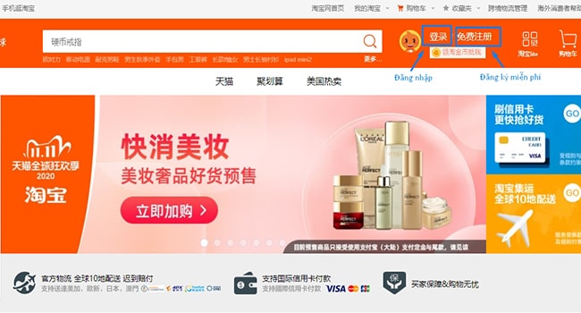 Đăng ký Taobao